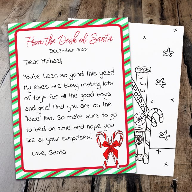 Lámina Carta de los Navidades de Santa Clause Kid (Subido por el creador)