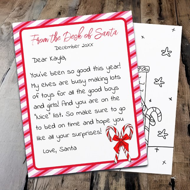 Lámina Carta de los Navidades de Santa Clause Kid (Subido por el creador)