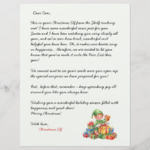 Carta de Navidad del Duende de Navidad
