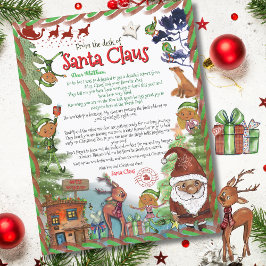 Lámina Carta de Navidad personalizada en acuarela de Sant