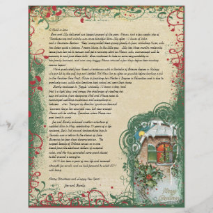 Lámina Carta de Navidades de escenas vitícolas de inviern