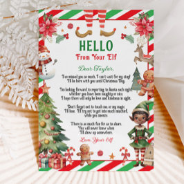 Lámina Carta de Navidades de la llegada de los elfos marr