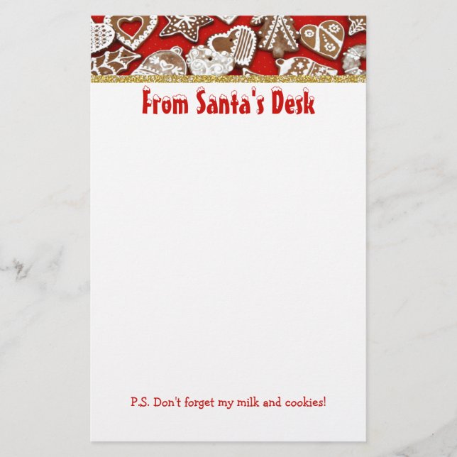 Lámina Carta de navidades | De Santa (Anverso)