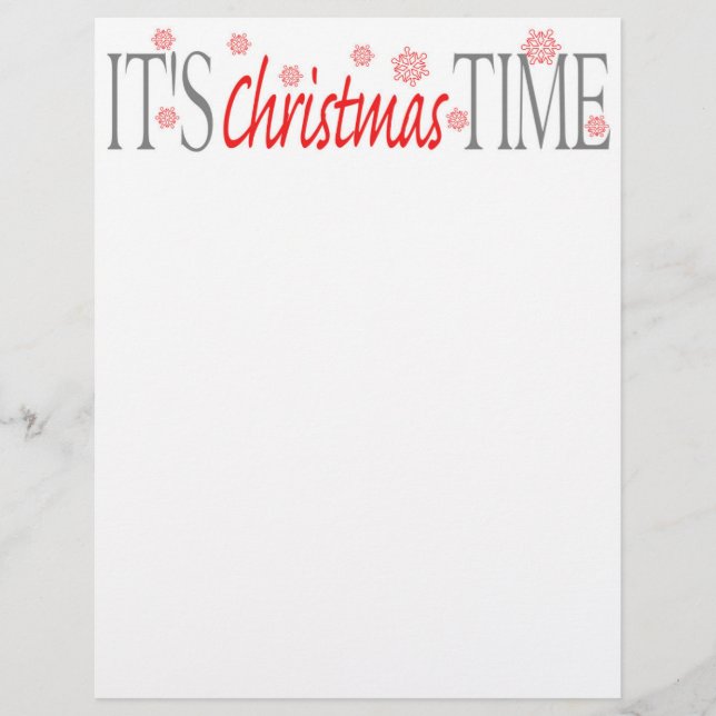 Lámina Carta de Navidades de tiempo de navidades (Anverso)