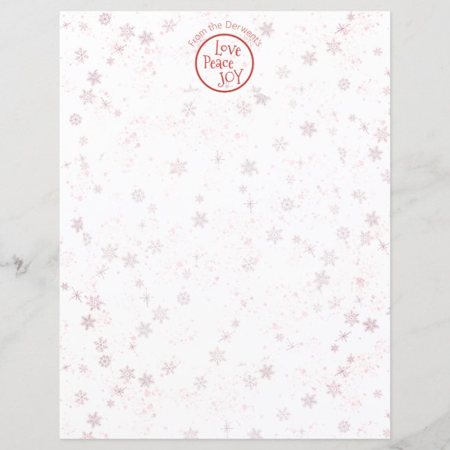 Lámina Carta de navidades Festividad Personal Amo Paz Ale (Anverso)