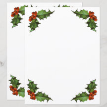 Carta de navidades Holly y Berries