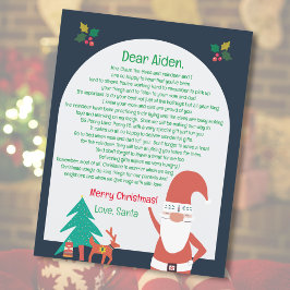 Lámina Carta de Papá Noel Nórdica Feliz Navidad