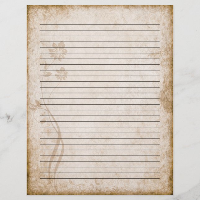 Lámina Carta de papel antigua (Anverso)