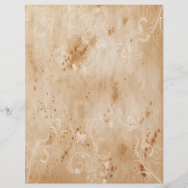 Lámina Carta de papel antigua (Anverso)