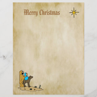 Lámina Carta de papel de los navidades - Estrella de Belé