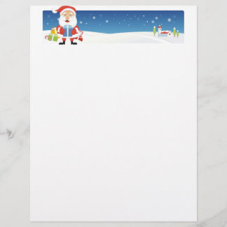 Lámina Carta de papel para navidades - Banner Santa
