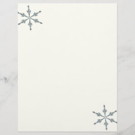 Lámina Carta de papel para navidades - Dos copos de nieve