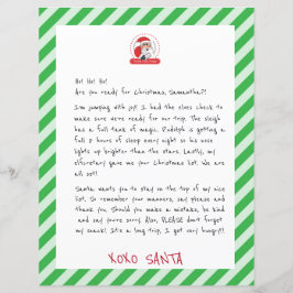 Lámina Carta De Santa Claus A Los Niños