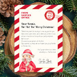 Lámina Carta de Santa Claus desde la oficina del Polo Nor<br><div class="desc">¡Trae el encanto del Polo Norte directamente a tu puerta con nuestras cartas personalizadas de la oficina de Santa! Encanta a los niños por igual con un mensaje sincero y personalizado del propio jolly. Cada carta está cuidadosamente elaborada, con diseños extravagantes y el sello oficial de Santa, lo que garantiza...</div>