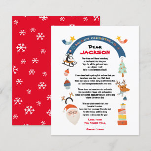 Lámina Carta de Santa María de los Navidades del Polo Nor