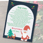 Lámina Carta de Santa Nórdica Merry Christmas<br><div class="desc">¡Sorprenda a su hijo o nieto con una adorable carta de Santa! Llenarás su corazón de alegría y serás la mejor madre y padre o abuelo personalizando esta carta nórdica única y linda de Santa Claus que viene del Polo Norte. Esto aumentará la risa y la diversión, ¿no necesitamos un...</div>