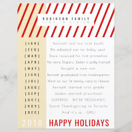 Lámina Carta de vacaciones de revisión anual franja de ca