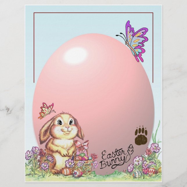 Lámina Carta del conejo de Pascua (Anverso)