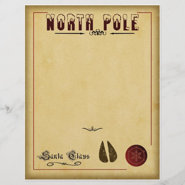 Lámina Carta desde Santa (Anverso)