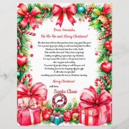 Lámina Carta Mágica Personalizada de Santa Claus