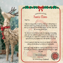 Lámina Carta oficial personalizada para niños