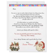 Carta personal de Santa Claus Luces Elfos