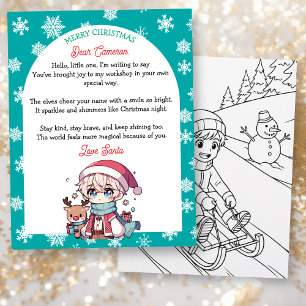 Lámina Carta personalizada de Navidad para niños de Papá