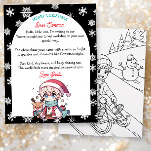 Lámina Carta personalizada de Navidad para niños de Papá 