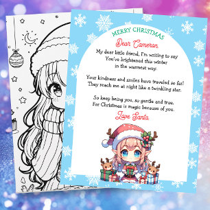 Lámina Carta personalizada de Navidad para niños de Papá