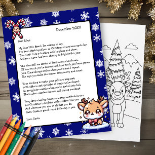 Lámina Carta personalizada de Papá Noel para niños