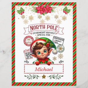 Lámina Carta personalizada de Papá Noel para niños Gifs