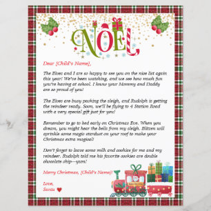 Lámina Carta personalizada de Papá Noel para niños Gifs