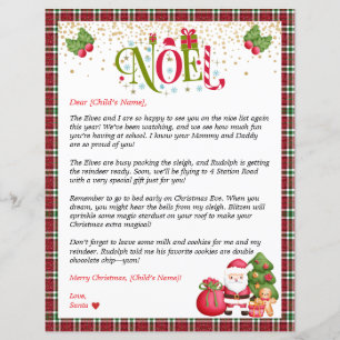 Lámina Carta personalizada de Papá Noel para niños Gifs