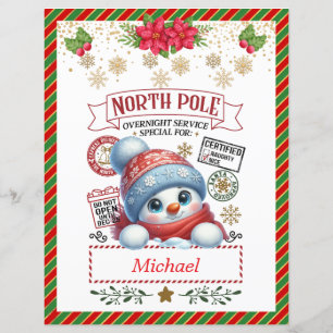 Lámina Carta personalizada de Papá Noel para niños Gifs