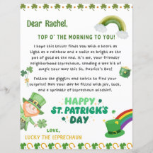 Carta personalizada de San Patricio Leprechaun