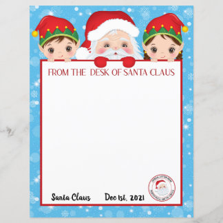 Lámina Carta personalizada de Santa Claus