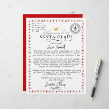 Carta personalizada de Santa Claus