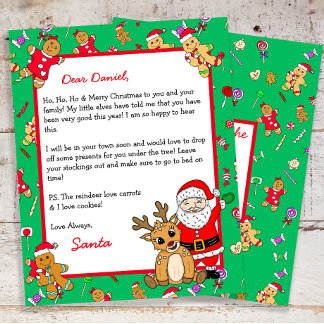 Lámina Carta personalizada de Santa Claus