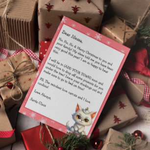 Lámina Carta personalizada de Santa Claus