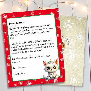 Lámina Carta personalizada de Santa Claus