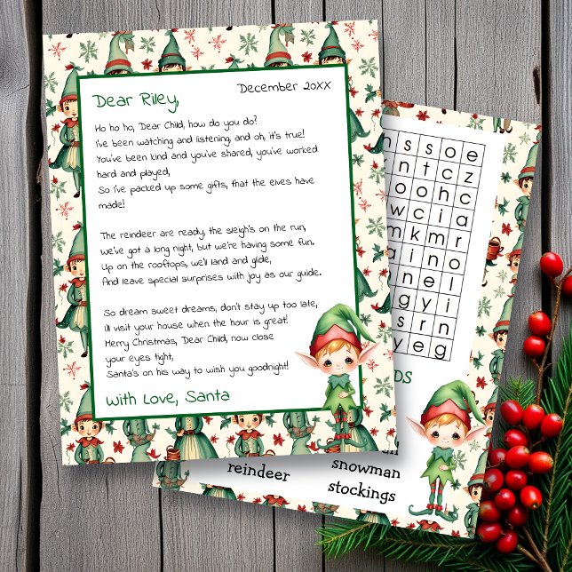 Lámina Carta personalizada de Santa Claus | Búsqueda de W (Subido por el creador)