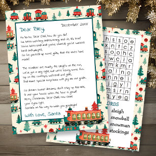 Lámina Carta personalizada de Santa Claus   Búsqueda de W