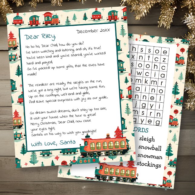 Lámina Carta personalizada de Santa Claus | Búsqueda de W (Subido por el creador)