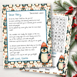 Lámina Carta personalizada de Santa Claus Búsqueda de W