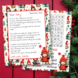 Lámina Carta personalizada de Santa Claus | Búsqueda de W