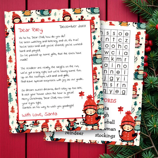Lámina Carta personalizada de Santa Claus | Búsqueda de W (Subido por el creador)