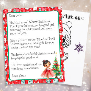 Lámina Carta personalizada de Santa Claus para niños