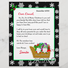 Lámina Carta personalizada de Santa para niños