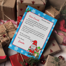Lámina Carta personalizada de Santa para niños