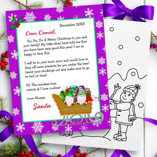 Lámina Carta personalizada de Santa para niños (Subido por el creador)